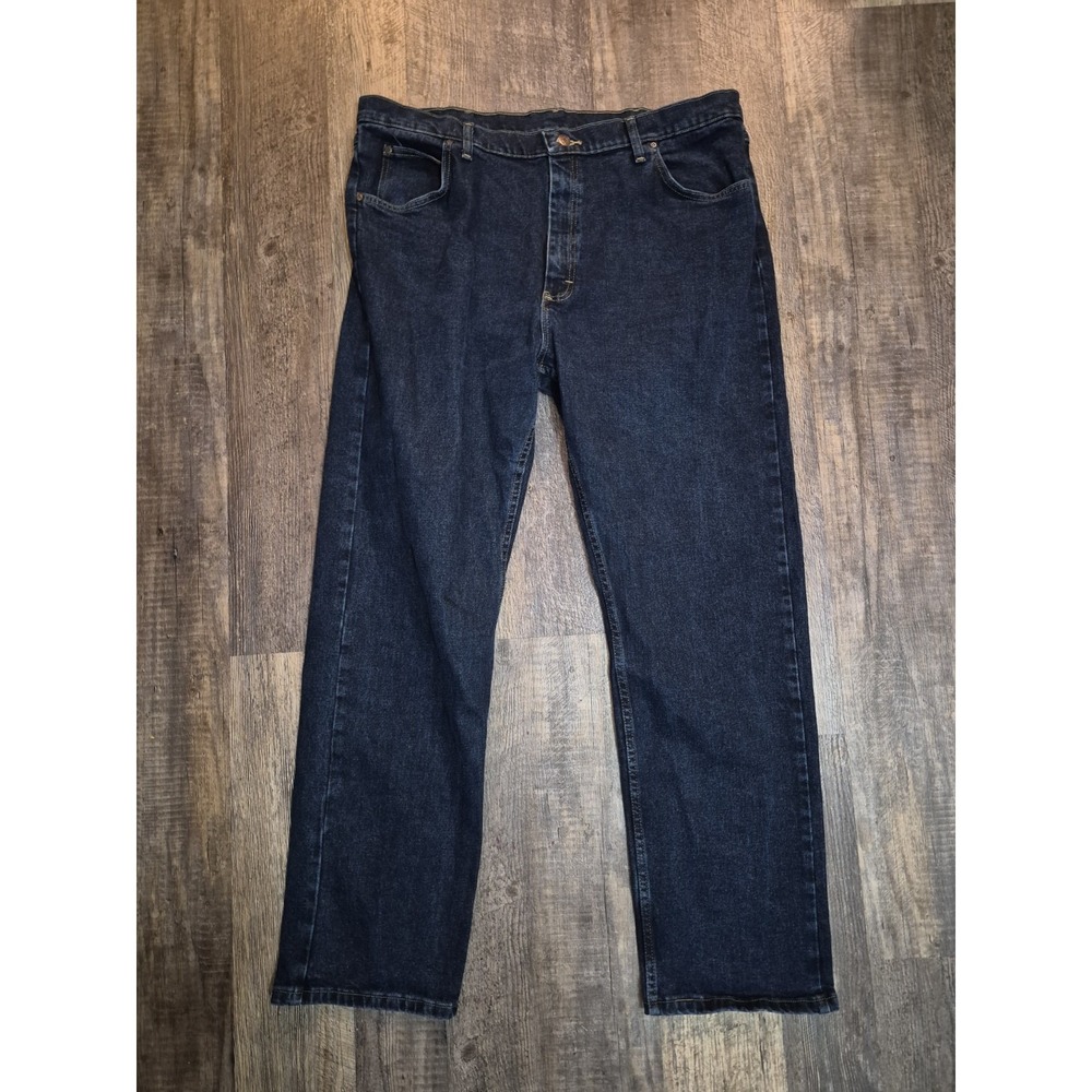 Wrangler Dark Wash Straight Leg Jeans Men's 40X32 Comfort Denim 1096FXVMF